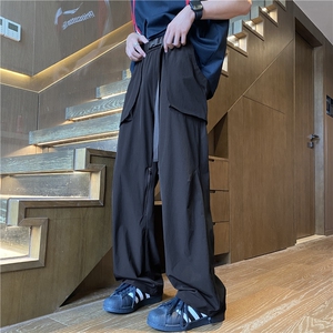 夏季新款潮流腰带透气反穿口袋宽松休闲裤B315-K24229-特p40控78图片