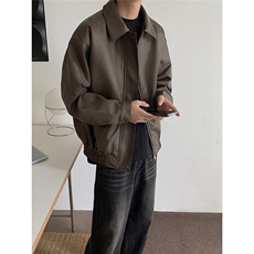 2401轻熟风皮衣拉链外套P95，男装皮衣，星座702(原615)