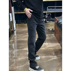 春秋季新款牛仔裤男款高档潮牌裤子百搭舒适弹力水洗直筒休闲裤图片