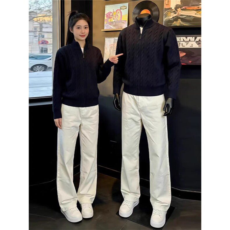 春季美式直筒街头水洗做旧百搭休闲宽松牛仔裤男女WL80100-P40,男装牛仔裤,星座1008