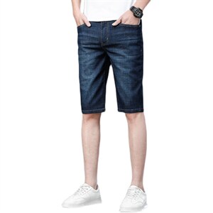 DKH8110-5男式2021年夏季牛仔中裤修身弹力高腰宽松休闲五分裤P52图片