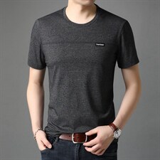 男士短袖t恤夏季男士圆领上衣服半袖体恤潮流休闲男装t桖衫，男装T恤，电商B212（原钱塘6029）