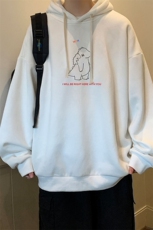 纯棉连帽卫衣男大码运动帽衫宽松薄WY2140-P35加绒款-P40，男装卫衣，电商A040