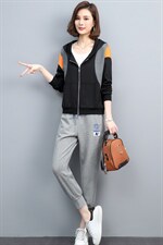 2021年春季新款潮韩版洋气减龄休闲套装女士两件套装裤子春秋款，女装套装/套裙，依恋蒂丝