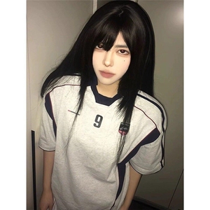 美式痞帅短袖t恤赛车服男女ins夏季潮牌宽松半袖polo衫LY811-P42图片