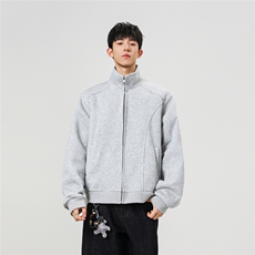 秋冬新款400克重磅立领拼接卫衣WY953-P55K控88，男装卫衣，电商A072