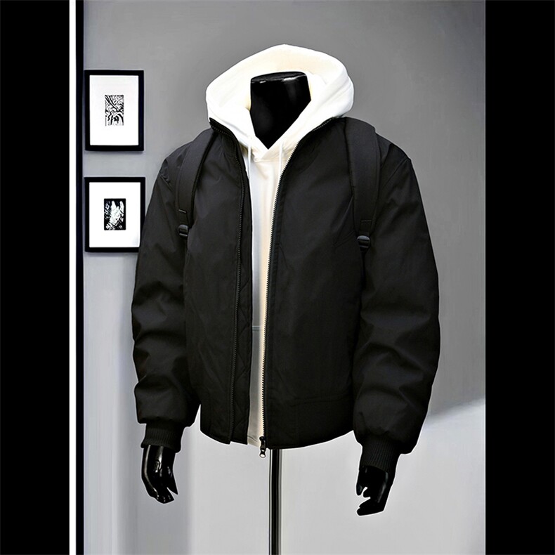 特批50冬季港风纯色加厚棉服防风保暖H1030港风棉外套MY570,男装棉衣,电商A128