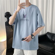 新图数据款仿棉短袖百搭宽松潮流休闲T恤XZ304B-T3052，男装T恤，星座302B-1