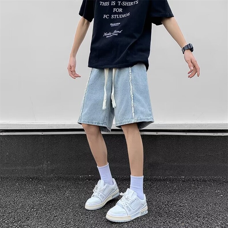 2024美式牛仔裤男款直筒短裤潮G3122P38,男装牛仔裤,星座1116-2