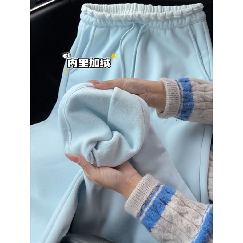 RT17P58奶呼呼加绒休闲裤图片