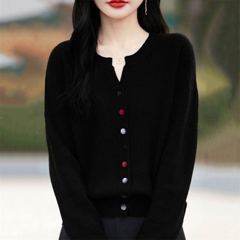 洋气减龄时髦洋气针织开衫外套女装2025春新款高级感别致漂亮上衣,女装羊毛衫,萱芳婷羊绒