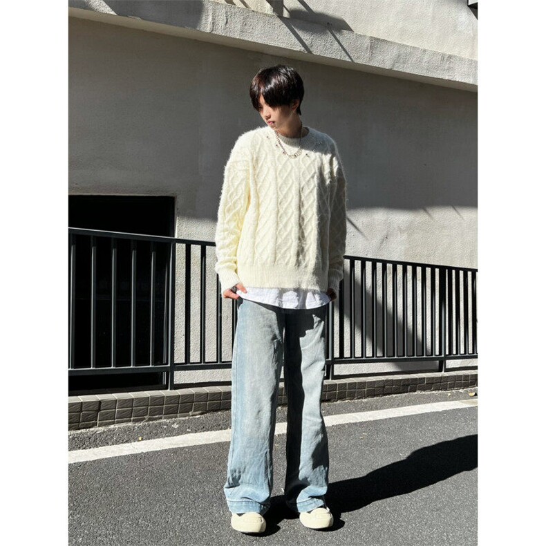 【有货】BX017CC-特P60水貂毛钉珠毛衣男设计感针织衫外套,男装针织衫/毛衣,星座1007（原301D）