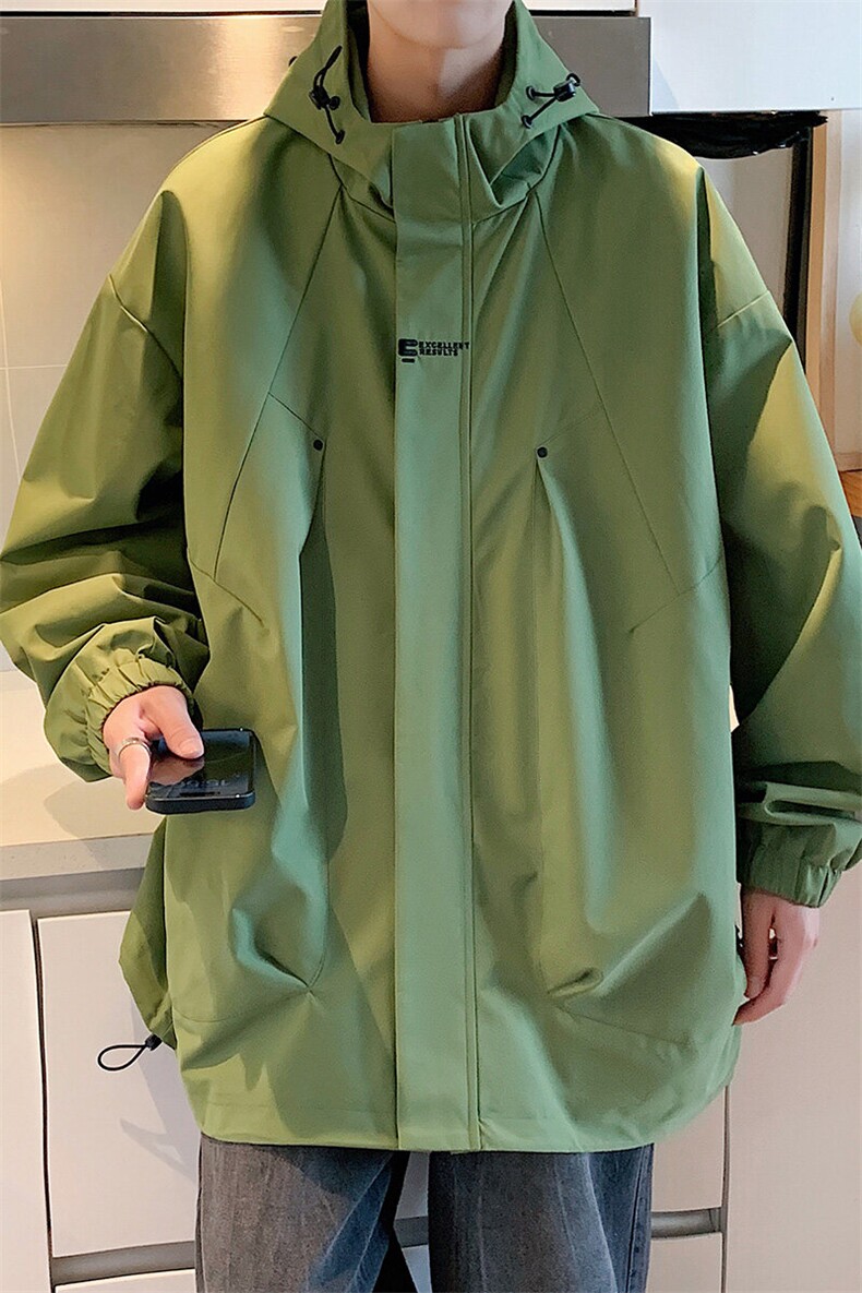 JK745P60港风二开宽松冲锋衣工装夹克百搭落肩简约上衣，男装夹克，星座1204