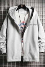 KS21098-P38连帽开衫卫衣男运动外套大码班服网格挂拍，男装卫衣，电商A040A