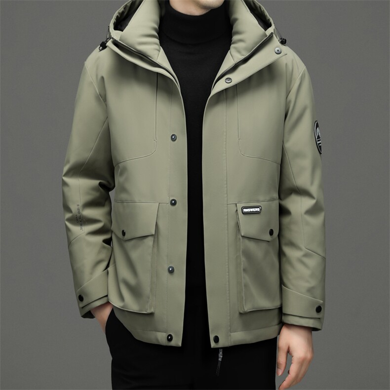 CSYR97737钱塘2020-2冬季厚款新款休闲有帽中年男士羽绒服P300,男装羽绒服,钱塘207-2