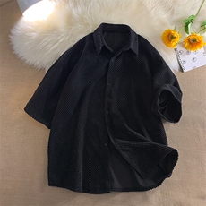 现货菠萝绒厚款短袖衬衫男KD543-P40，男装T恤，电商D312-1