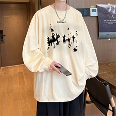 抖音得物供货量大从优可提供视频美式长袖T恤CT842特P25，男装T恤，电商A486-1