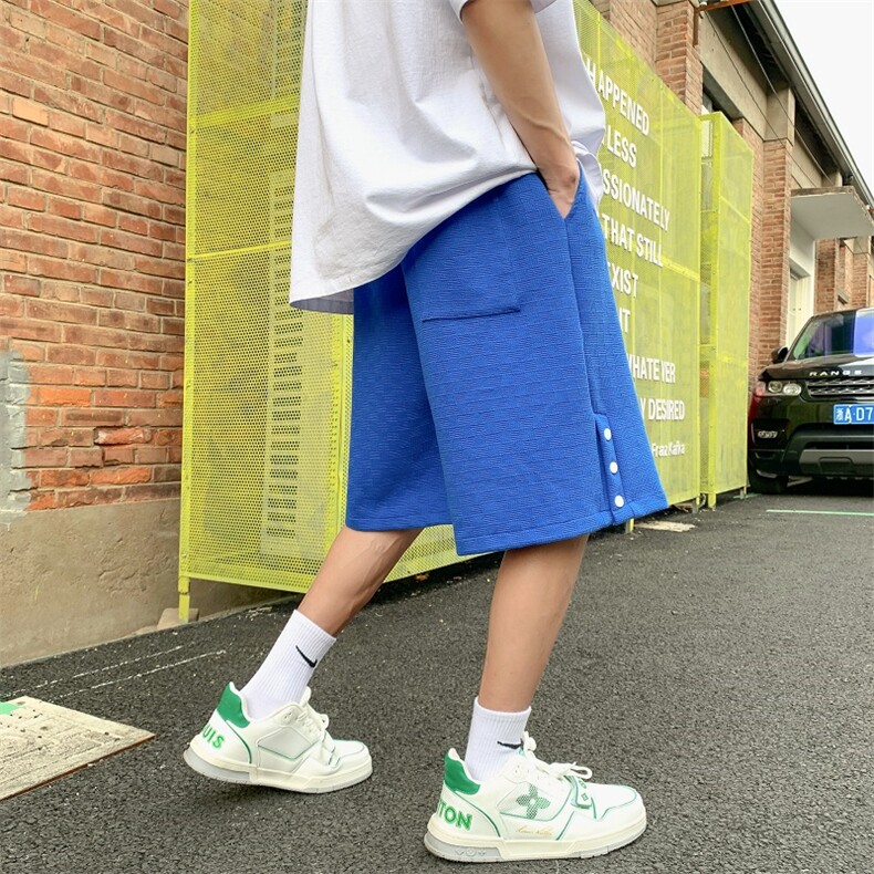 2023夏季排扣运动休闲裤短裤五分裤313A-1-KK273-P35控48M-3XL,男装休闲裤,星座808A-1