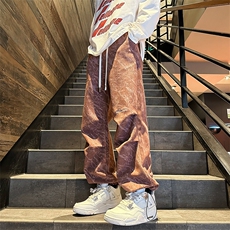 2024春季新款外景大码美式灯芯绒伞兵裤M-5XHK24088-P50，男装休闲裤，电商A022