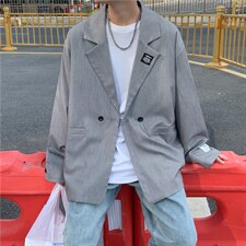 宽松休闲小西服男士港风韩版大码西装外套A338-1XF206P85,男装西服套装,电商D325