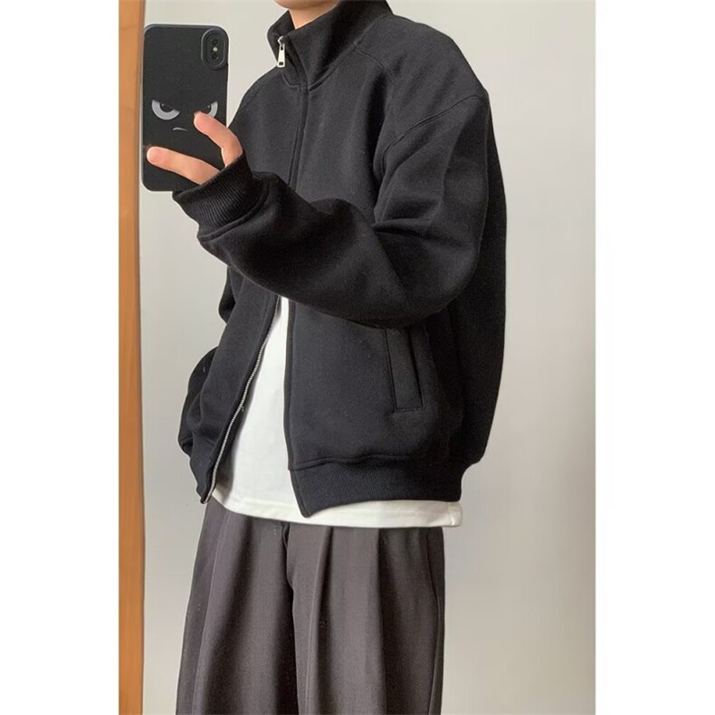JY467-P43重磅短款立领拉链卫衣,男装卫衣,星座1501-3