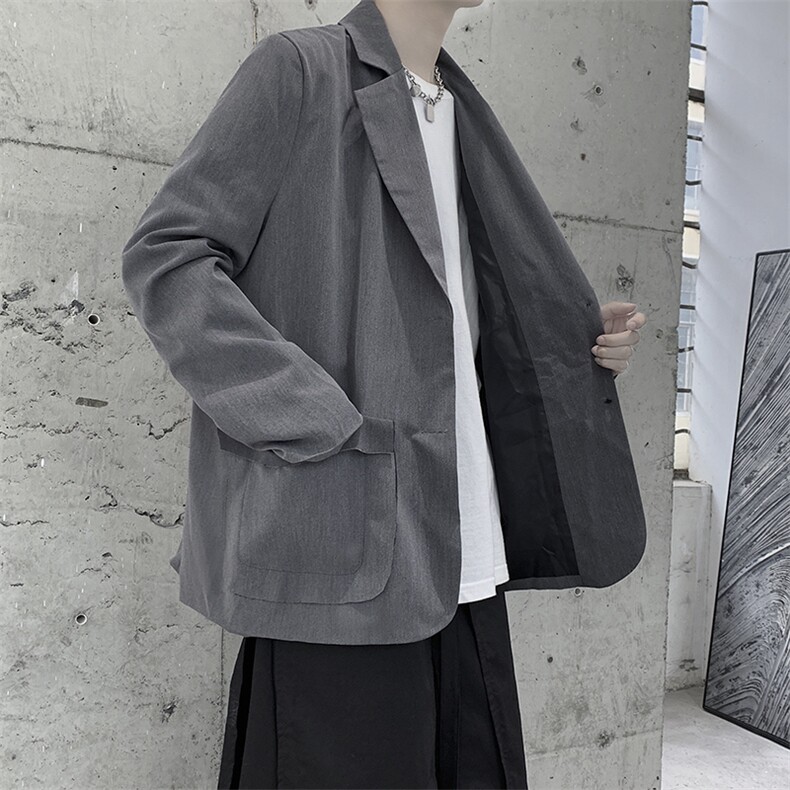 秋季新款小西装男韩版潮流百搭冷淡风港风外套,男装西服,星座507