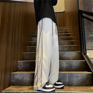 美式灯芯绒运动裤春秋直筒宽松阔腿休闲裤裤子设计感小众CB14-P38