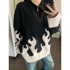 【有货】火焰灯芯绒外套男女款高级感美式休闲夹克JK7801HH-特P70，男装夹克，星座1007（原301D）