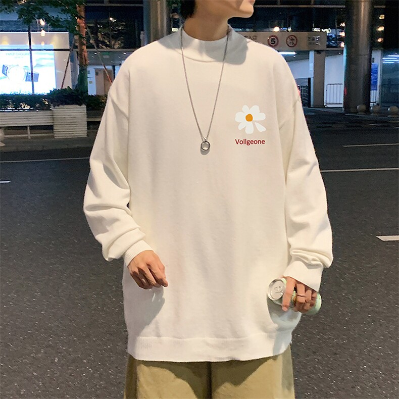 M18059-P45 加绒款-P65半高领毛衣男士大码针织衫男毛线衣男图片