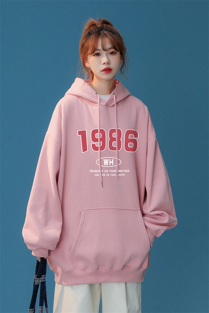 中性风23新款秋冬时尚百搭宽松字母印花套头连帽卫衣W254P35控58,男装卫衣,A247A