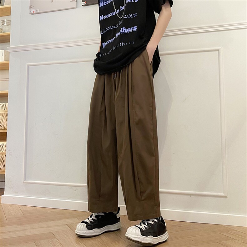 高街工装裤男ins潮牌港风宽松阔腿萝卜灯笼裤日系裤子男K2636-P35,男装休闲裤,星座1008