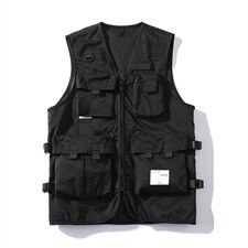 7XL-M港风机能工装马甲男2021秋季新款潮牌V领无袖加肥加大码外套，男装背心/马甲，钱塘717(原712)