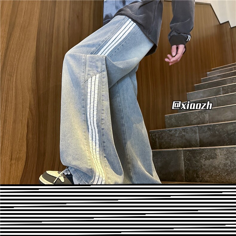 XZ616秋季新款重磅破缝织带拼接休闲牛仔长裤TY3793特P40控78,男装牛仔裤,星座512A（原616）
