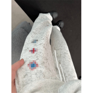春装高品质扎染刺绣工艺弯刀卫裤男重磅复古垂感休闲运动裤阔腿裤图片