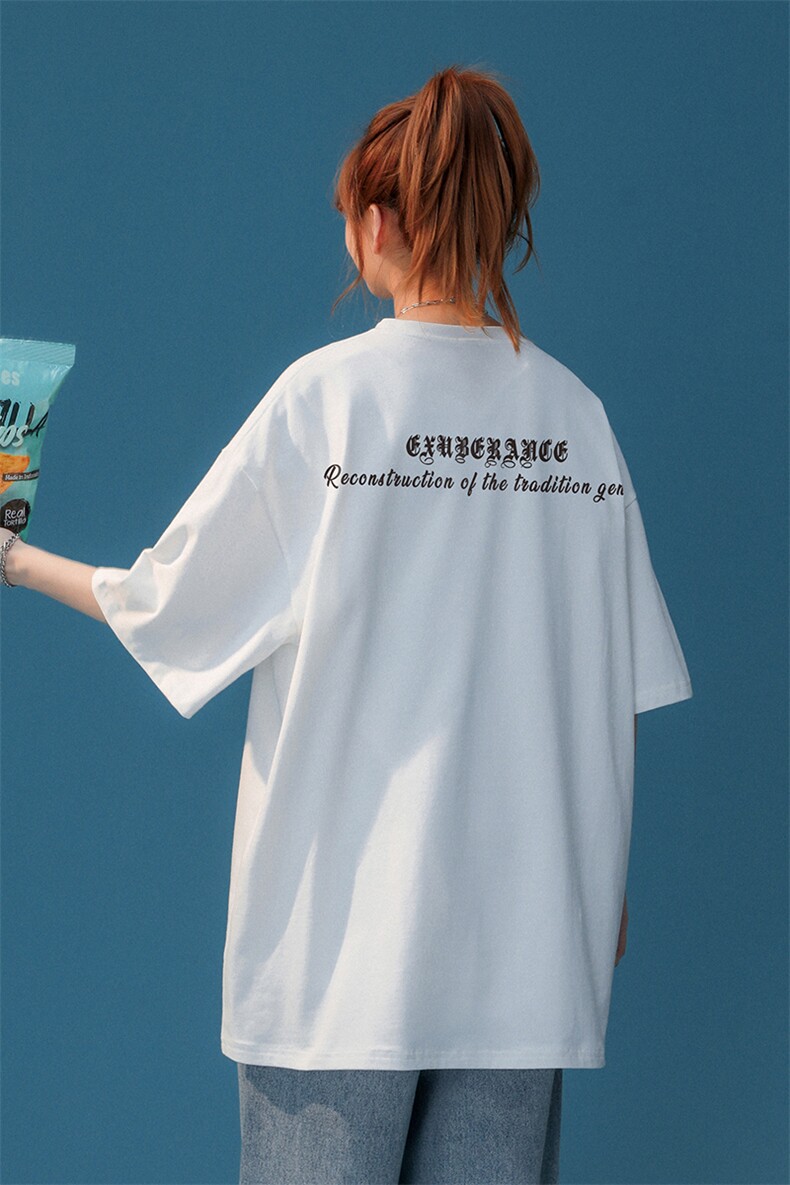 中性风夏季新款潮流简约情侣宽松百搭ins短袖T恤T1049P25控38,男装T恤,A247A