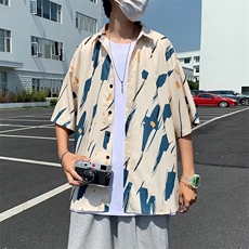 短袖衬衫春款男港风潮流C4P28，男装衬衫，星座1116-2
