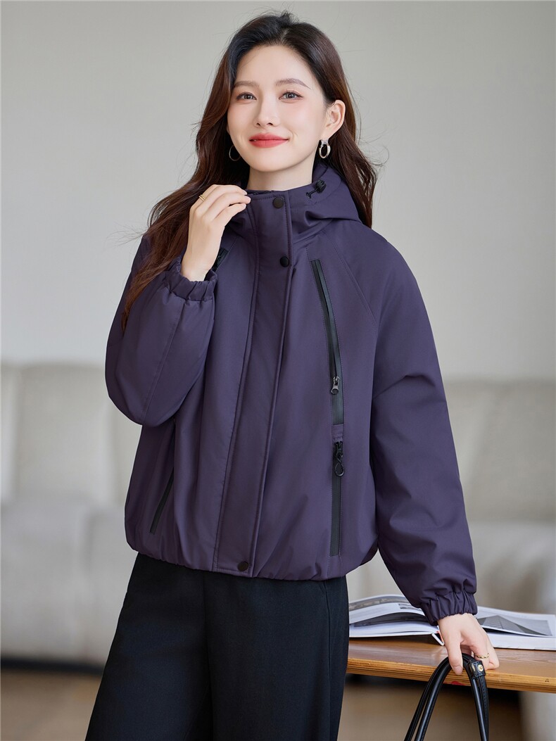 现货!2025年冬季时尚连帽加绒加厚款女外套,女装棉衣/棉服,依恋蒂丝