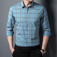 BK12598钱塘2020-2中青年男士秋季新款长袖薄款衬衣主推款P67，男装衬衫，钱塘207-2