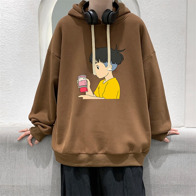 WY2200-P35加绒款-P40纯棉连帽卫衣男大码运动帽衫宽松薄外套男,男装卫衣,电商A040