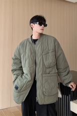 港风葫芦燕尾服大口袋设计加绒双侧开叉棉衣男MY770104P135控168，男装棉衣，星座227-7