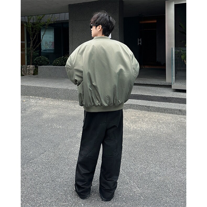 秋冬季美式复古纯色短裤棉服潮牌宽松休闲加厚保暖棉衣,男装棉衣,星座410-7