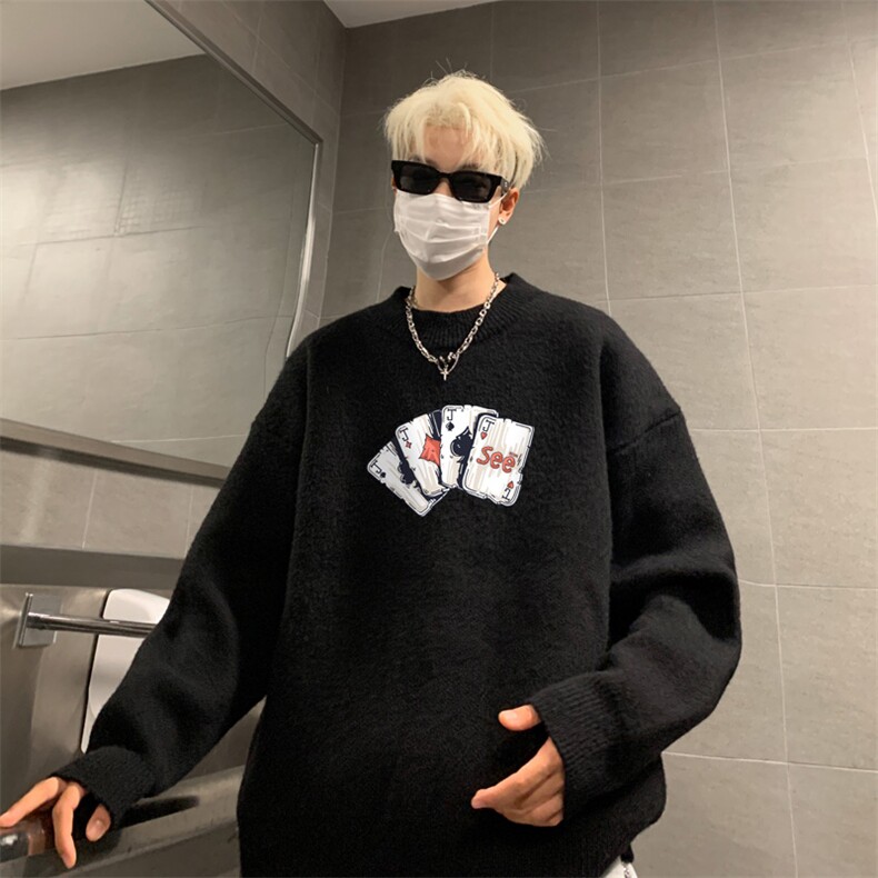 高质量！秋冬季半高领毛衣男士加绒加厚线衣针织衫男DMY542-特P38图片