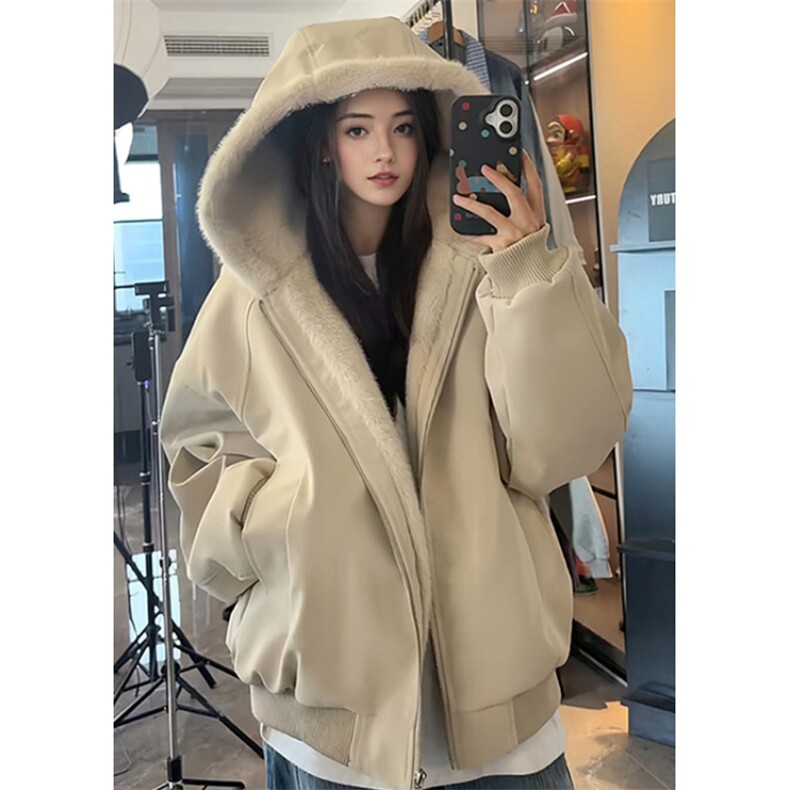 连帽座山雕皮衣外套棉服男女款冬季加绒加厚棉衣夹克MY171,男装夹克,星座1116A（原606A-3）