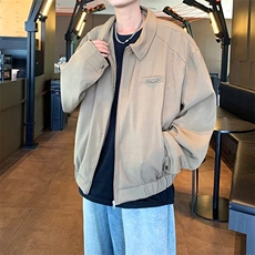 春秋美式蜘蛛刺绣pu皮夹克男休闲宽松街头棒球服，男装夹克，星座716-3