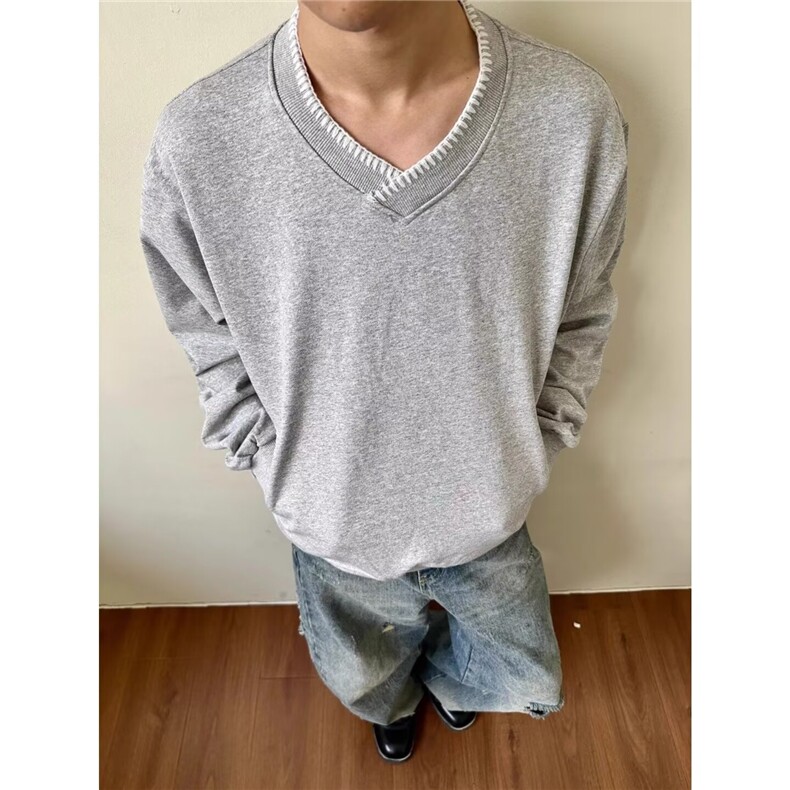 1506/QA410/P56V领珠边绣花卫衣图片