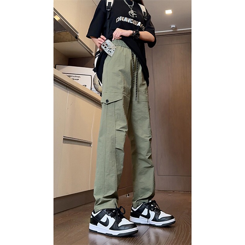 夏季百搭速干褶皱设计垂感休闲裤K208-TP35-限58,男装休闲裤,电商A247