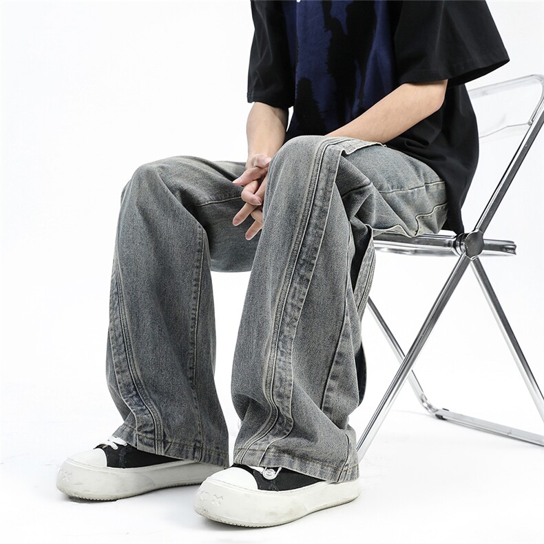 2025春款美式直筒宽松牛仔裤NZ003-P65,男装牛仔裤,电商042