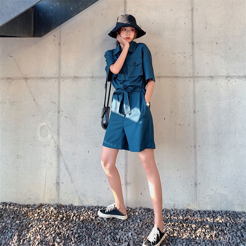 已出货2020夏季新连体短裤8605-A27，女装连体裤，浙宝225