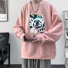 麂皮绒卫衣男大码重磅长袖t恤男JW81275-P35，男装卫衣，电商A040