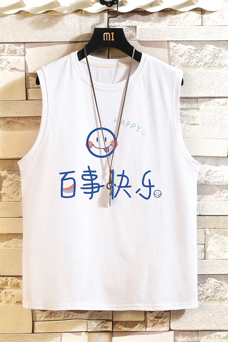 BX25183-P20港风运动汗背心男大码汗衫男无袖T恤男砖墙,男装T恤,电商A040A